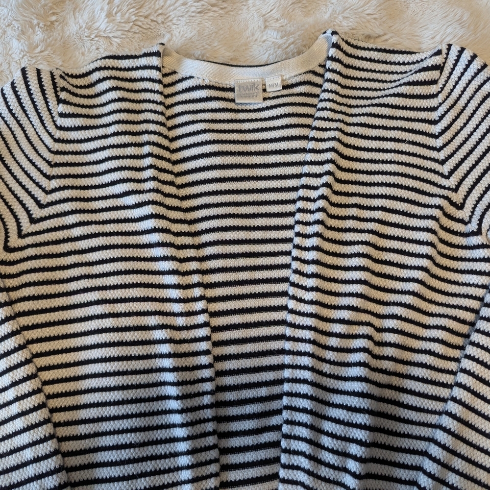 2/$20 Twik Monochrome Striped Cardigan - Picture 5 of 7